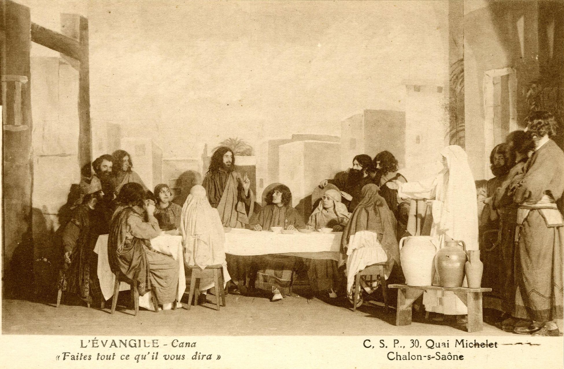 CSP, 30 quai Michelet, Chalon-sur-Saône. L'Evangile, Cana : Faites tout ce qu'il vous dira.