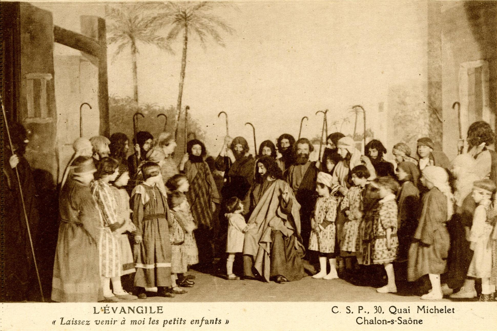 CSP, 30 quai Michelet, Chalon-sur-Saône. L'Evangile, Laissez venir à moi les petits enfants.
