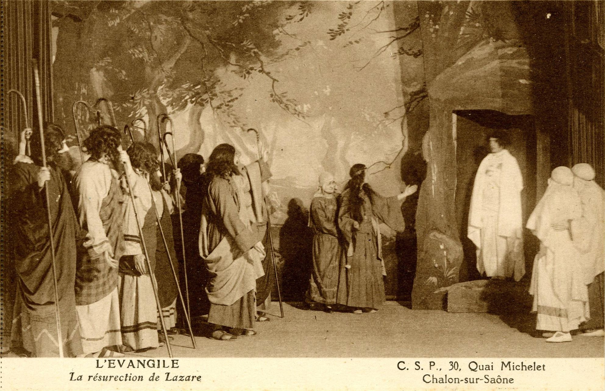 CSP, 30 quai Michelet, Chalon-sur-Saône. L'Evangile, La résurrection de Lazare.
