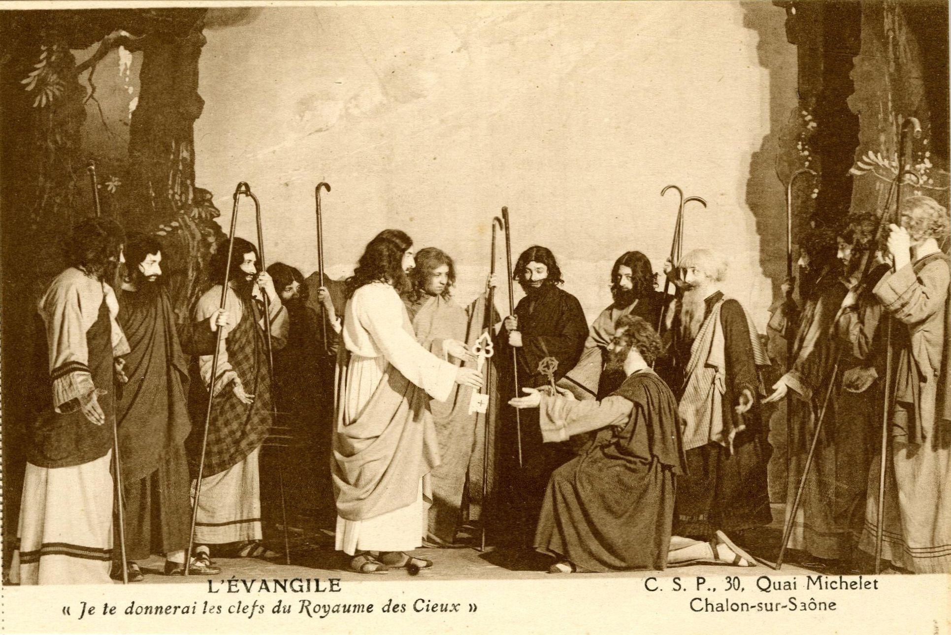 CSP, 30 quai Michelet, Chalon-sur-Saône. L'Evangile, Je te donnerai les clefs du royaume des Cieux.