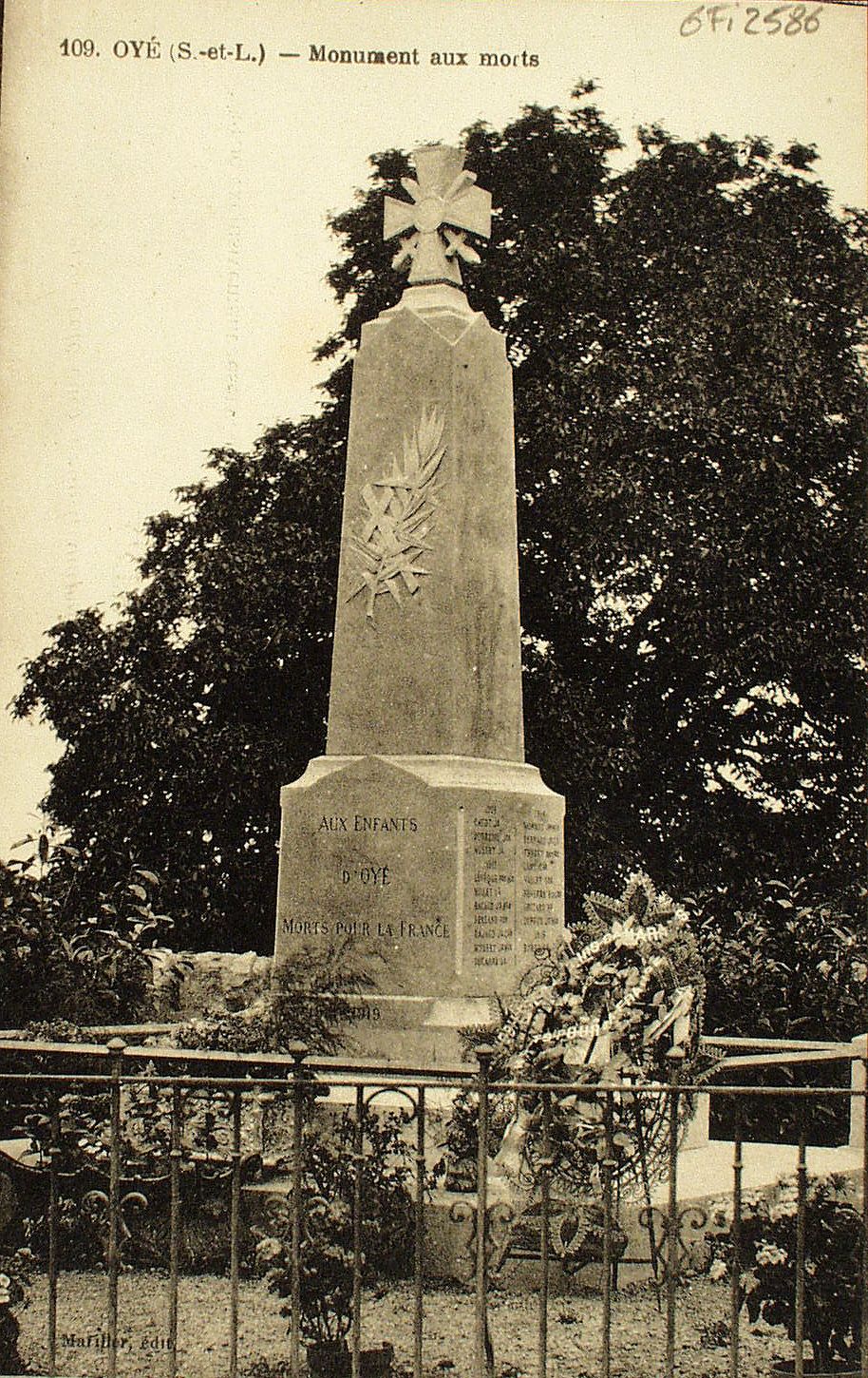 Oyé. Monument aux morts.