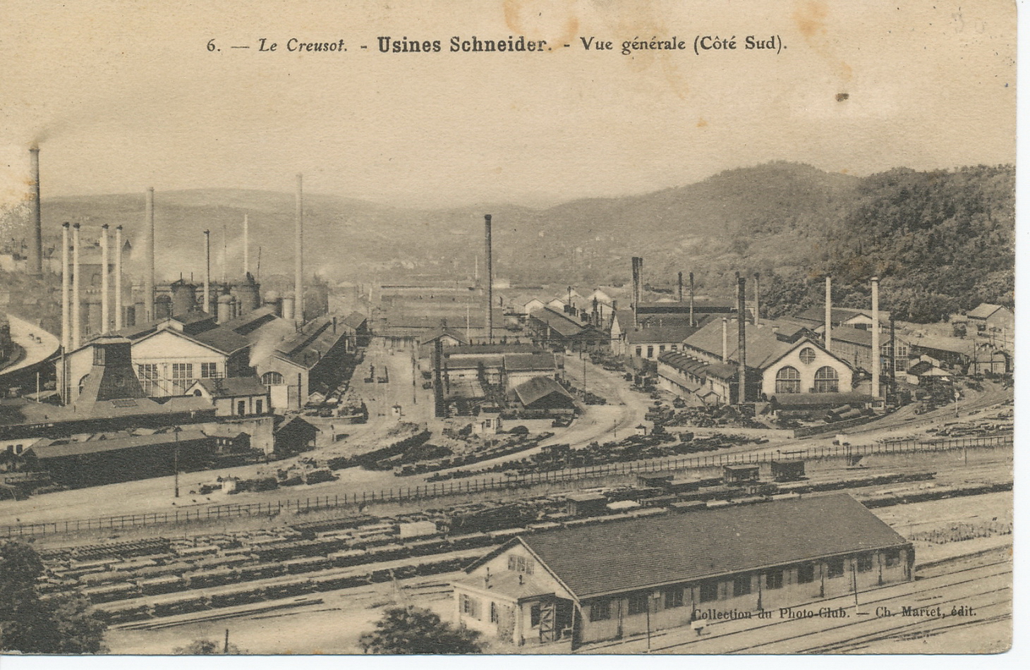 Le Creusot. Usines Schneider. Vue générale (côté Sud).