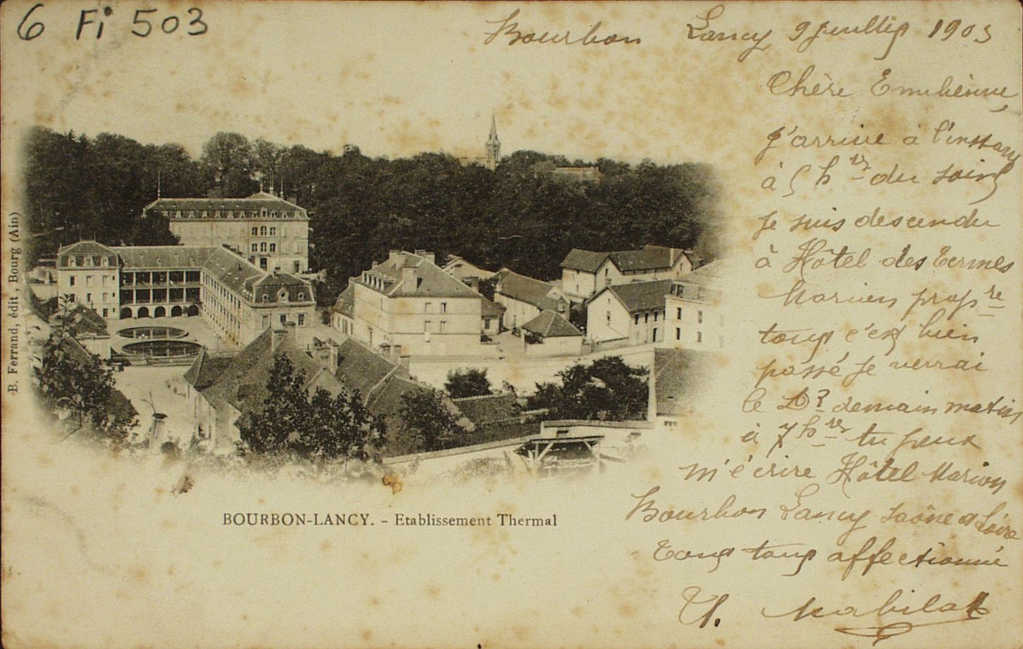 Bourbon-Lancy. Etablissement thermal.