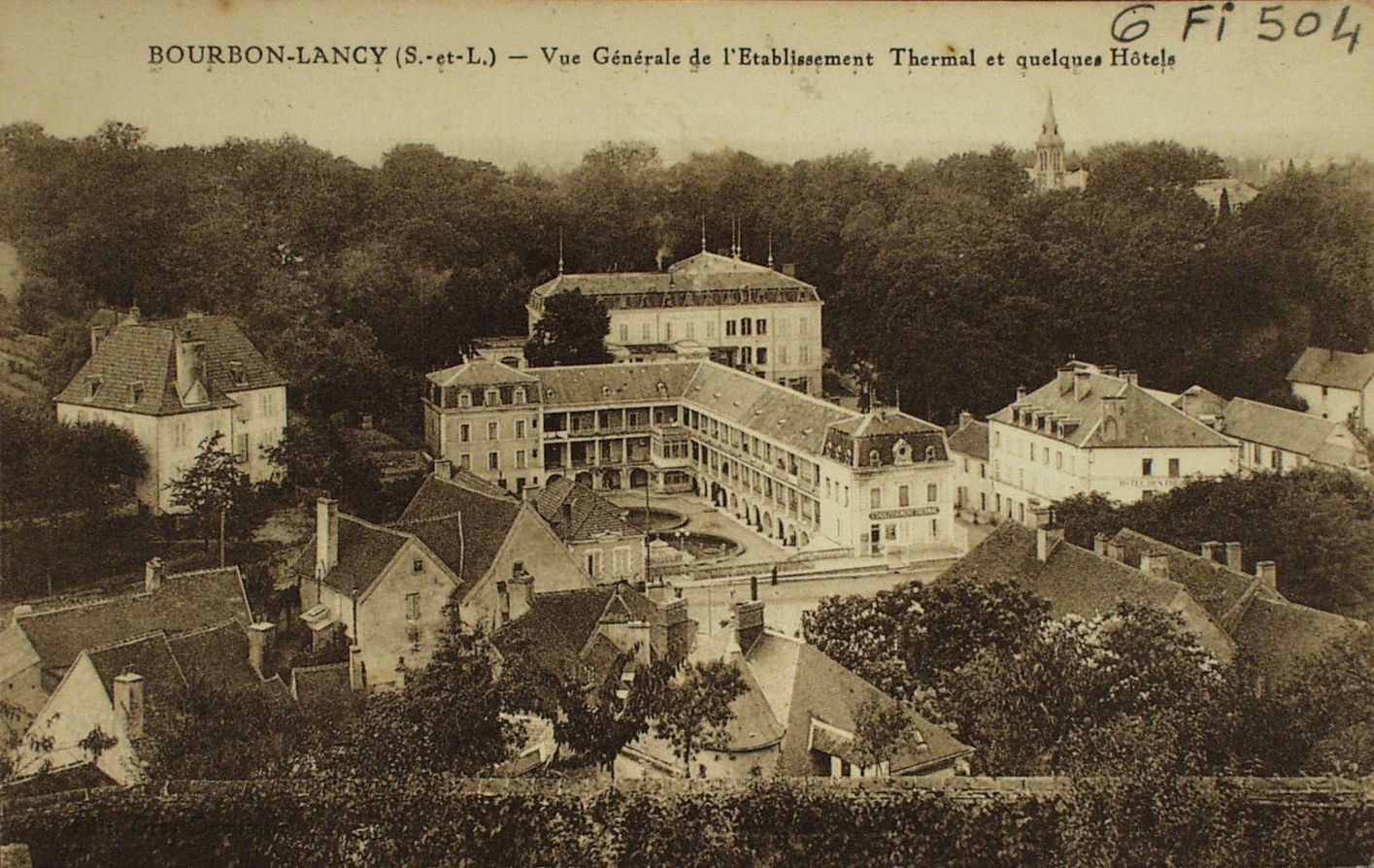 Bourbon-Lancy thermal. Vue générale de l'établissement thermal.