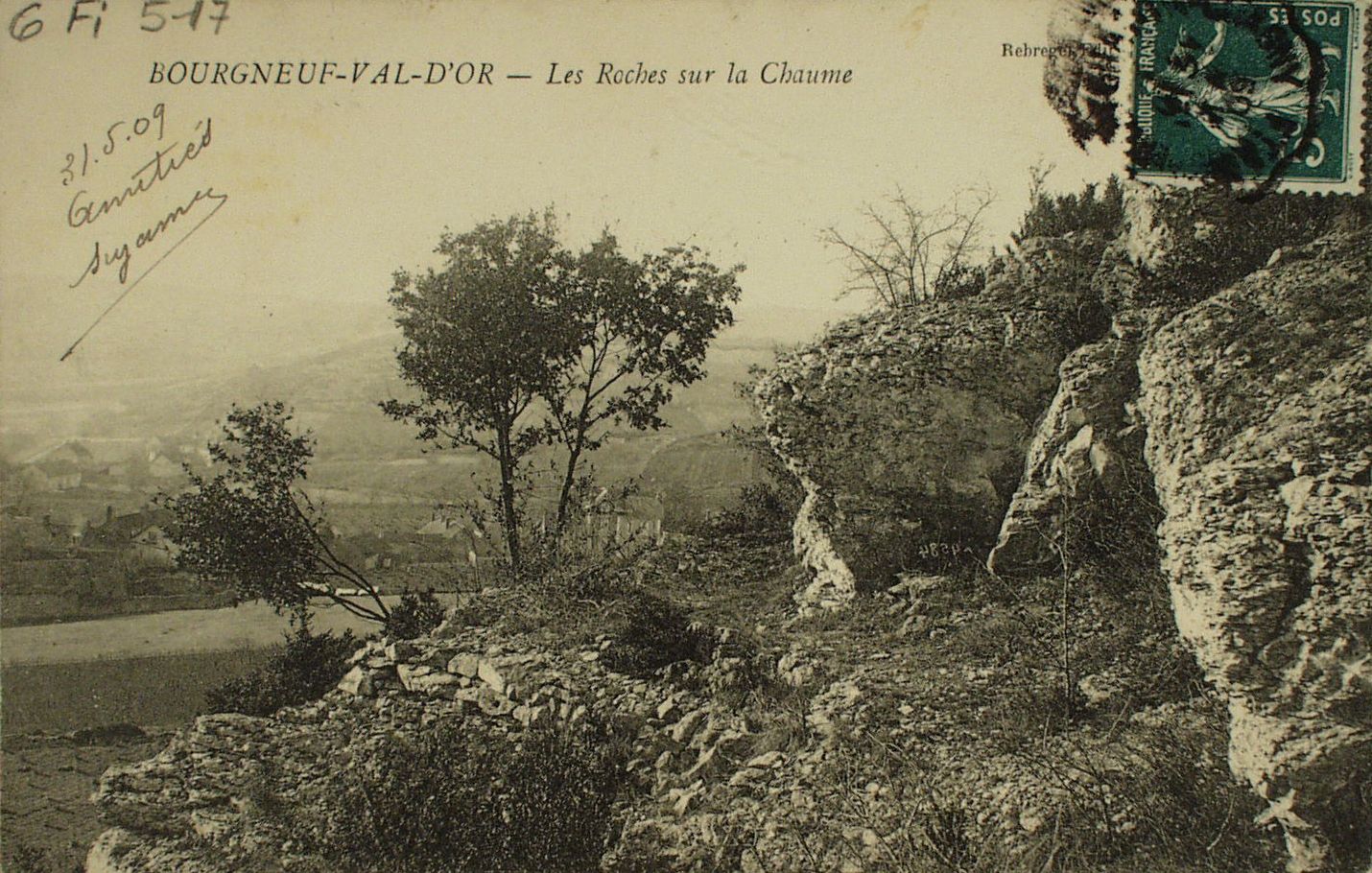 Bourgneuf-Val-d'Or. Les roches sur la Chaume.