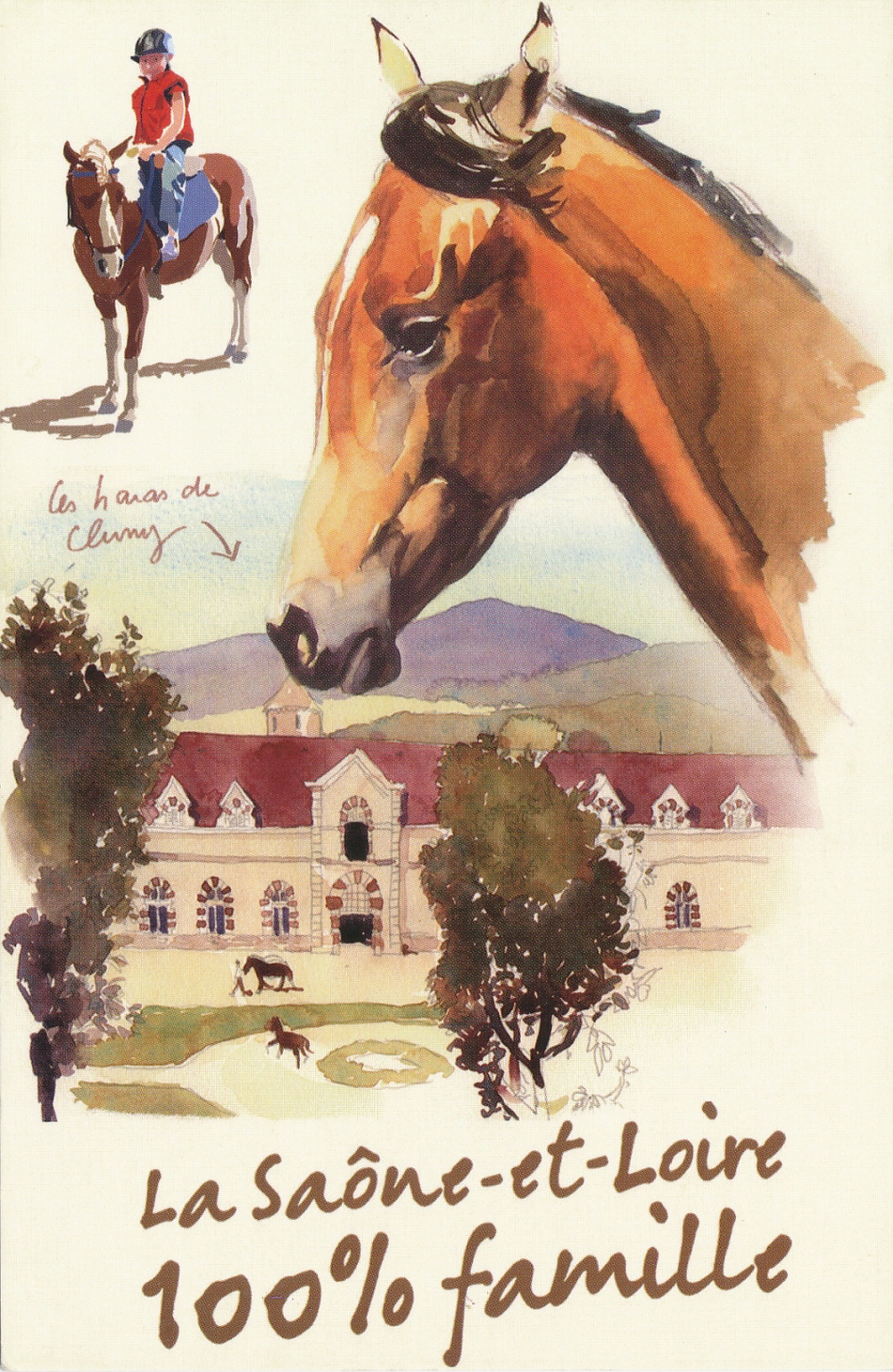 La Saône-et-Loire 100 % famille. Le haras de Cluny.
