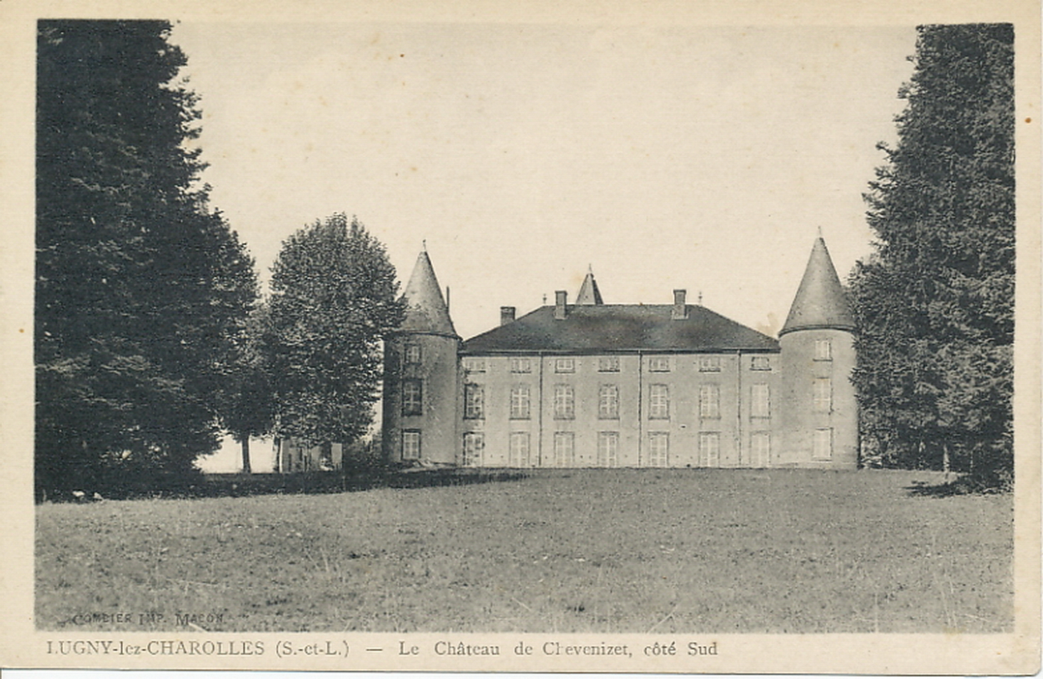 Lugny-lès-Charolles. Le château de Chevenizet, côté Sud.