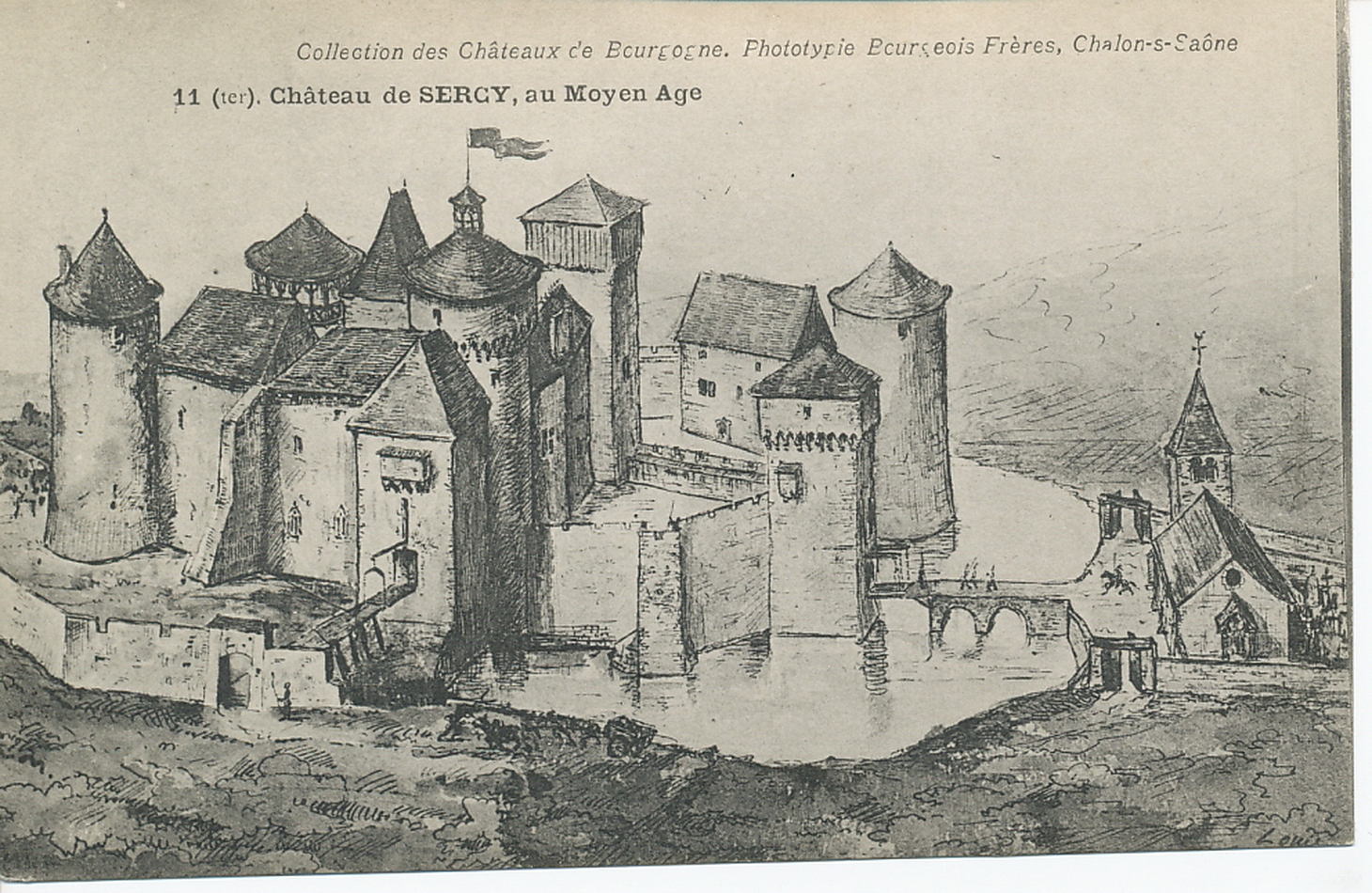 Château de Sercy, au Moyen Age.